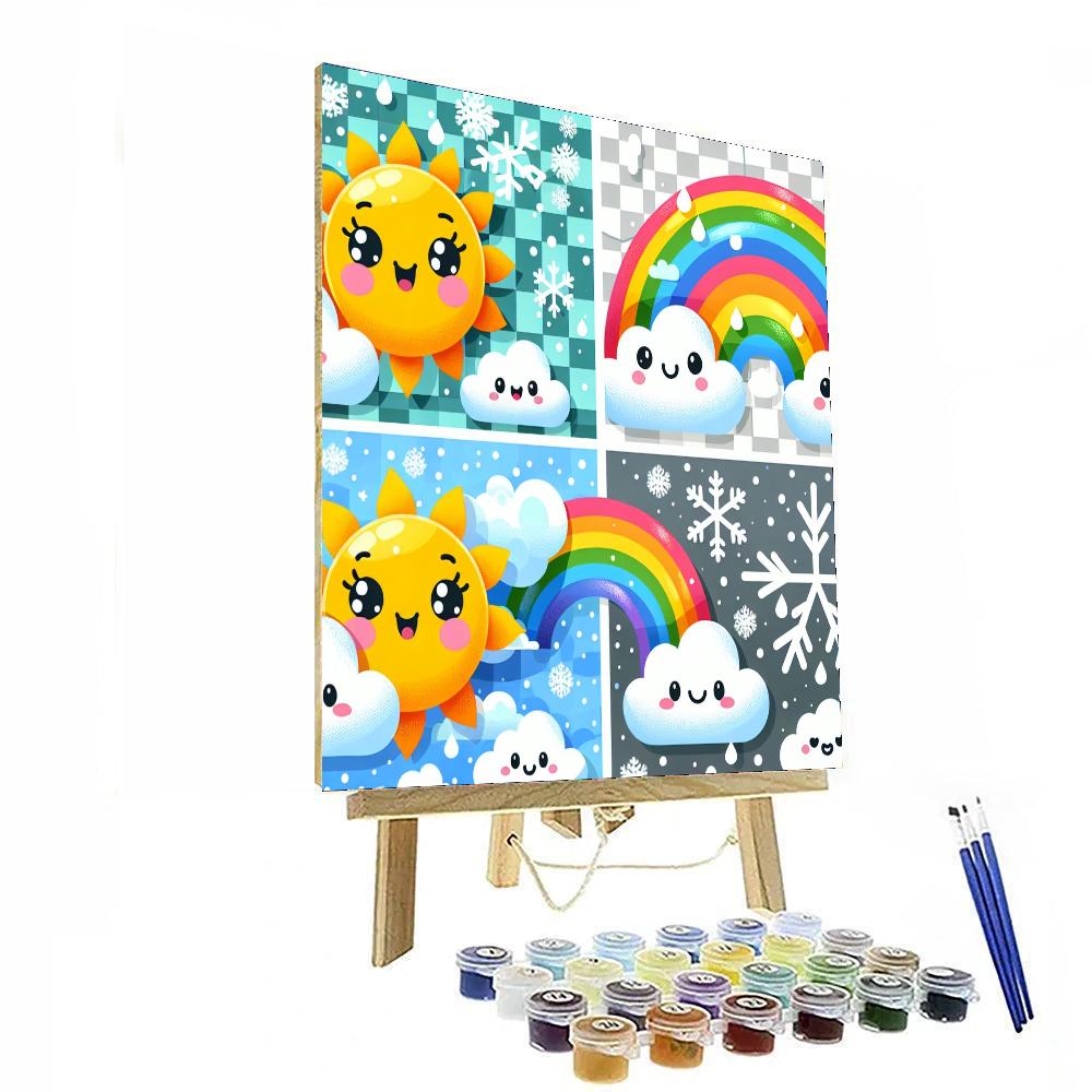 Whimsical Weather Adventure Number Painting