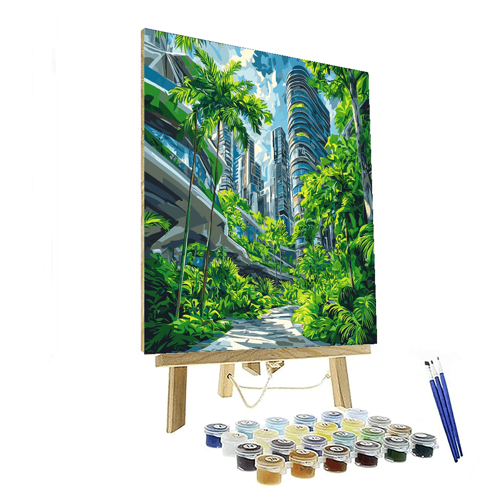 Hockney Inspired Futuristic Urban Jungle Paint By Numbers Kits