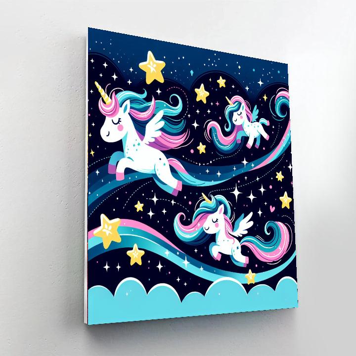 Cosmic Unicorns DIY Paint By Numbers