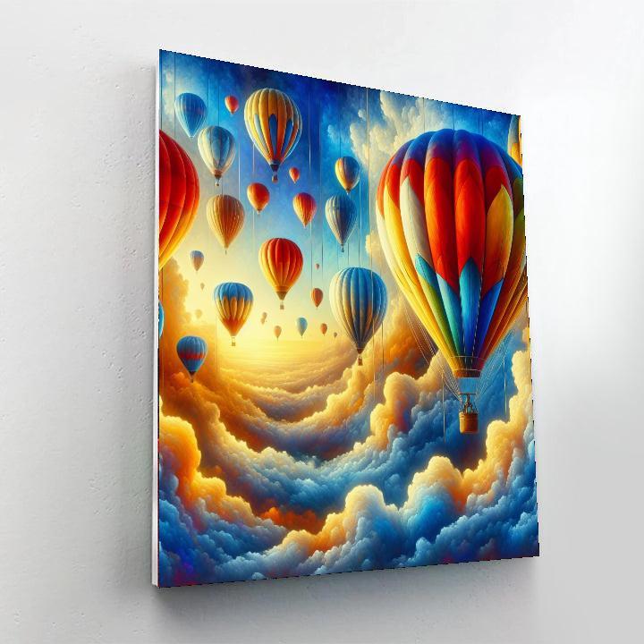 Charming Whimsical Hot Air Balloons Paint By Numbers Kits
