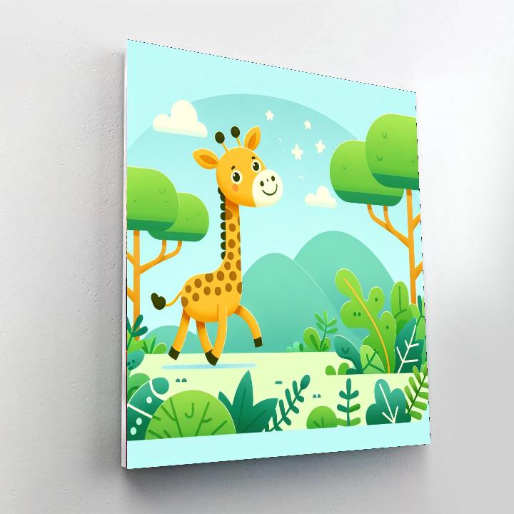 Giraffe's Jungle Expedition Numbered Painting Kits
