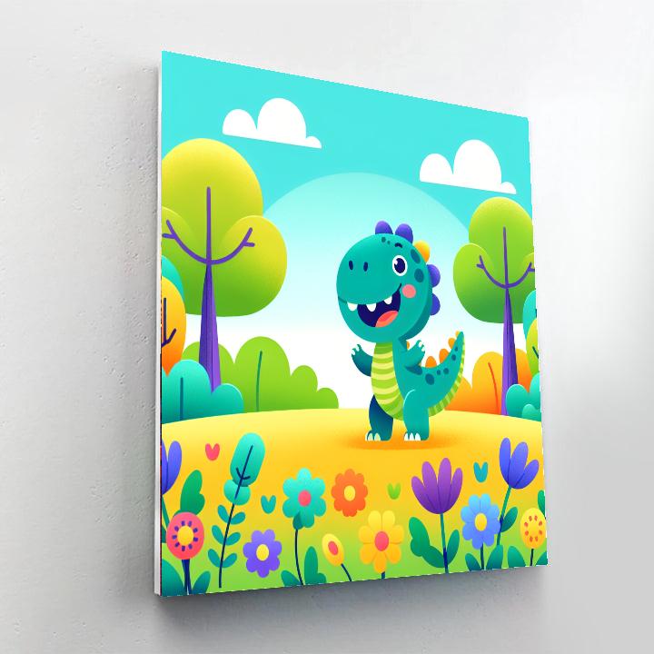 Adventure In Dino Park Paint By Numbers Art