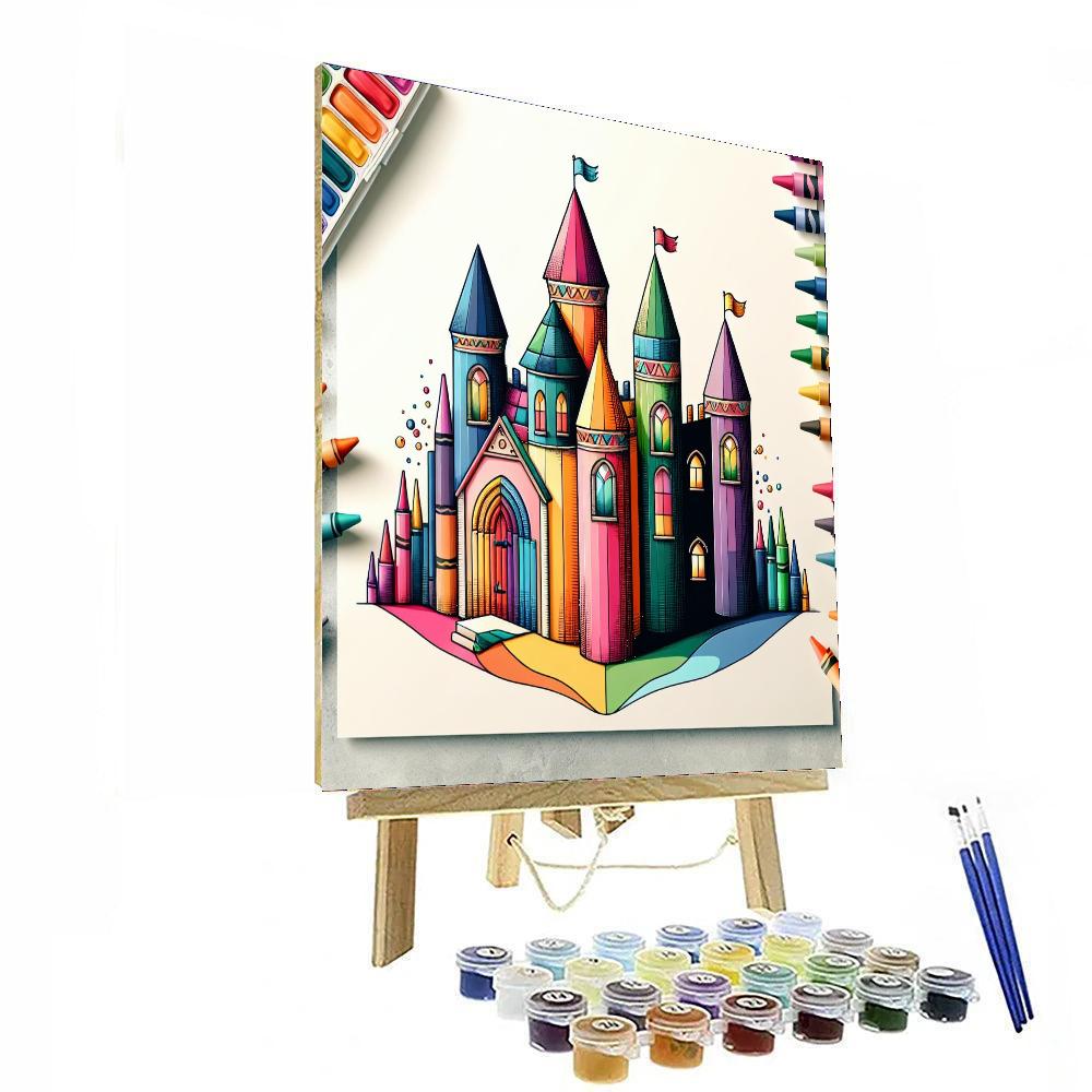 Charming Crayon Castle Number Painting