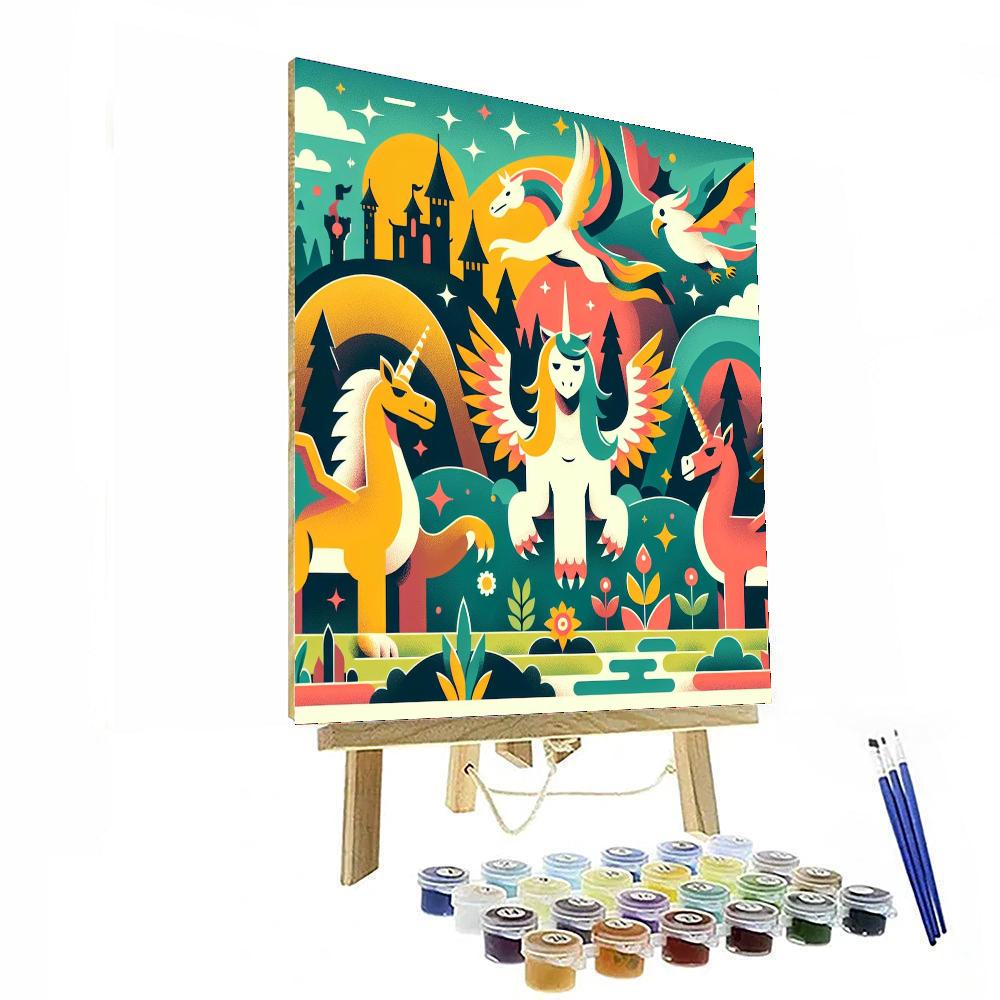 Mythical Menagerie Paint By Numbers Art