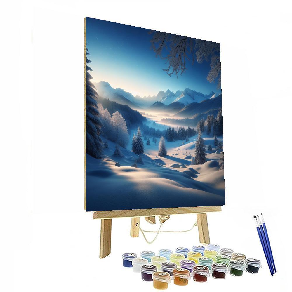Snowy Alpine Morning Numbered Painting Kits
