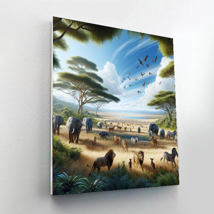 Vivid Wildlife Safari Paint By Numbers Kits