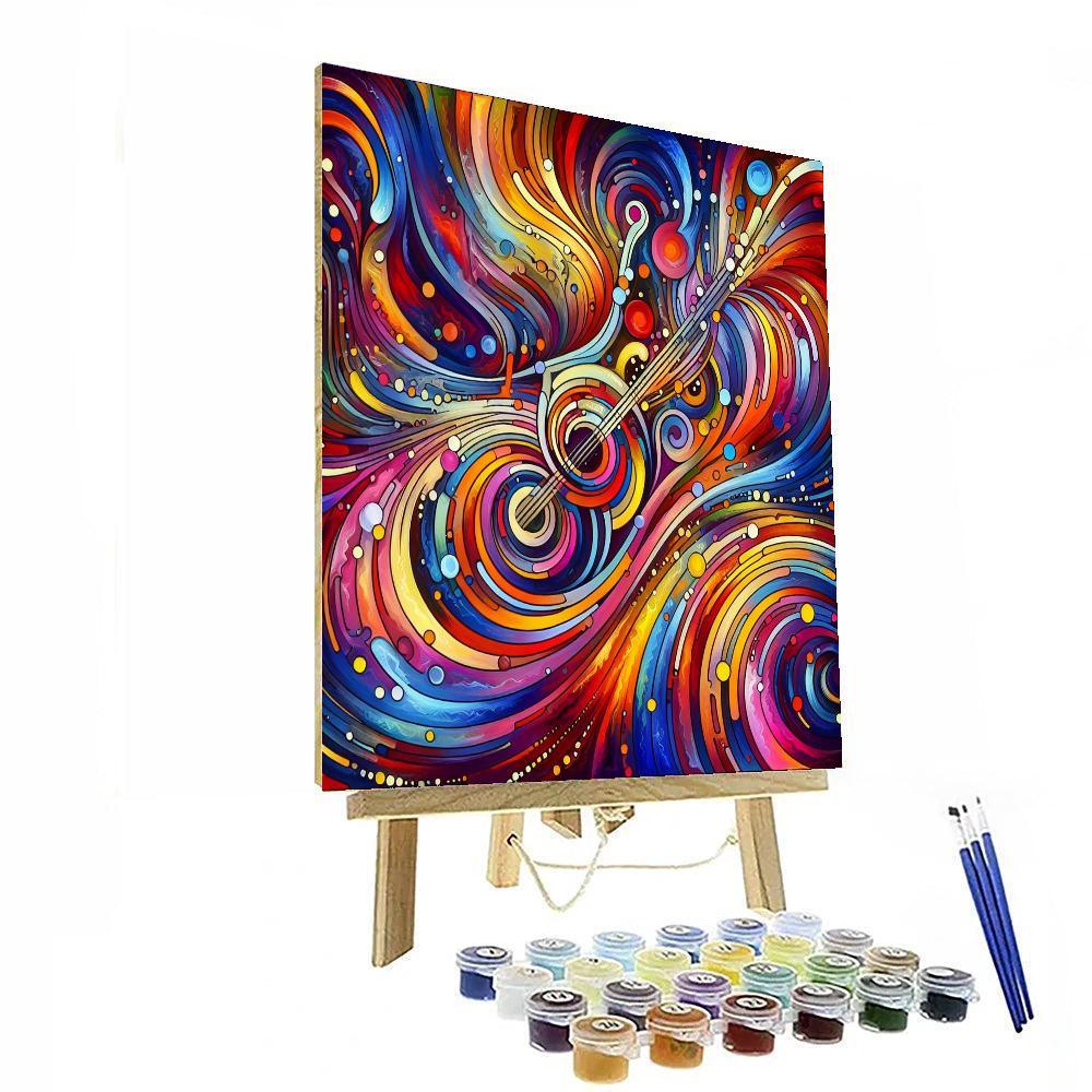 Abstract Music Symphony Painting Number Kit