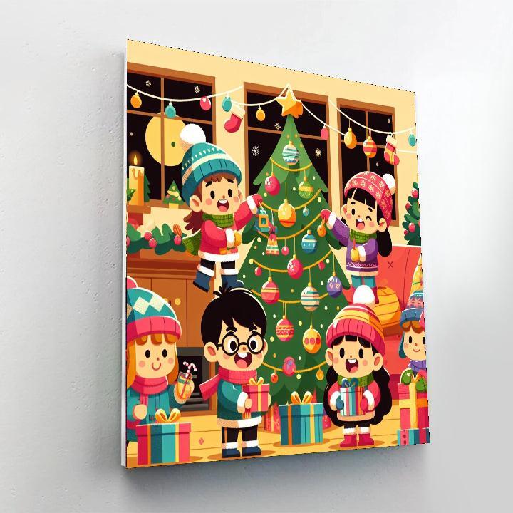 Lively Holiday Celebration Numbered Painting Kits