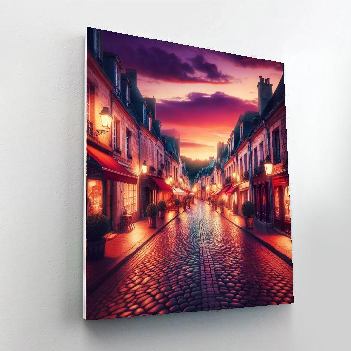 Charming French Street Painting Number Kit