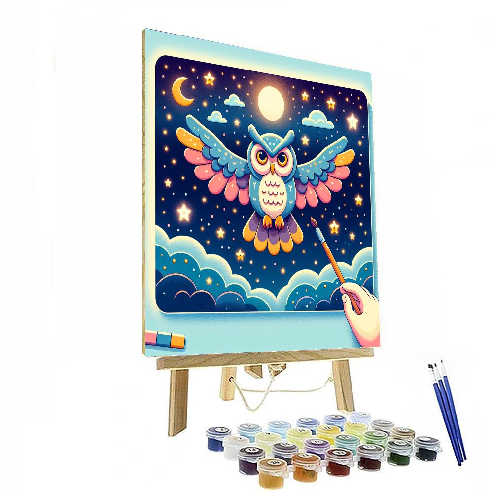 Adventurous Owl's Night Flight Paint By Numbers Kits