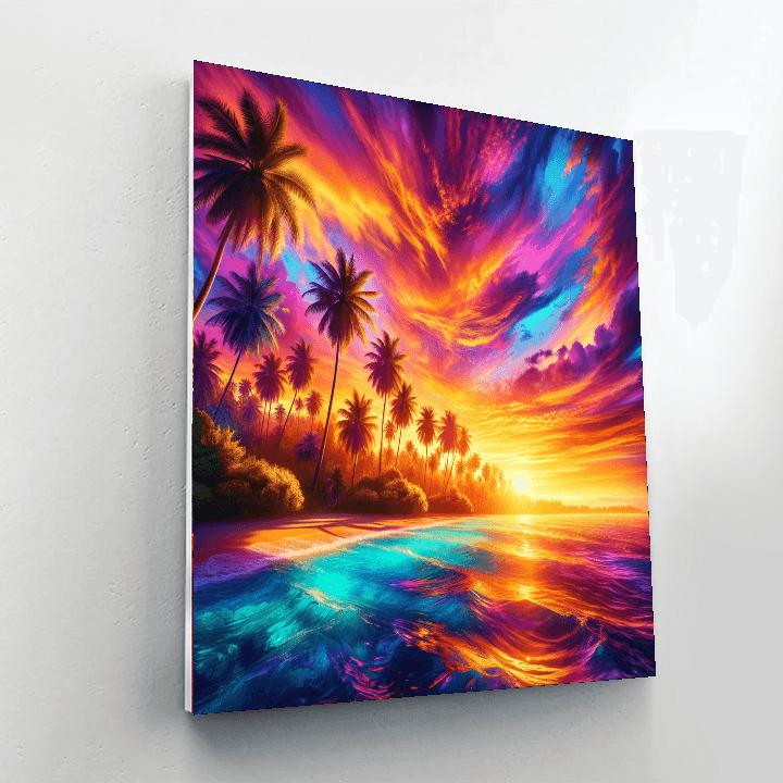 Dreamy Tropical Paradise Paint By Color