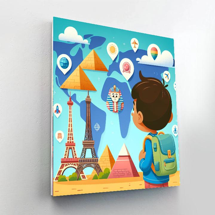 World Travel Explorer Number Painting