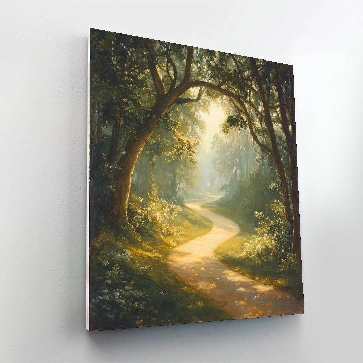 Thomas Cole Inspired Peaceful Woodland Path  Paint By Numbers