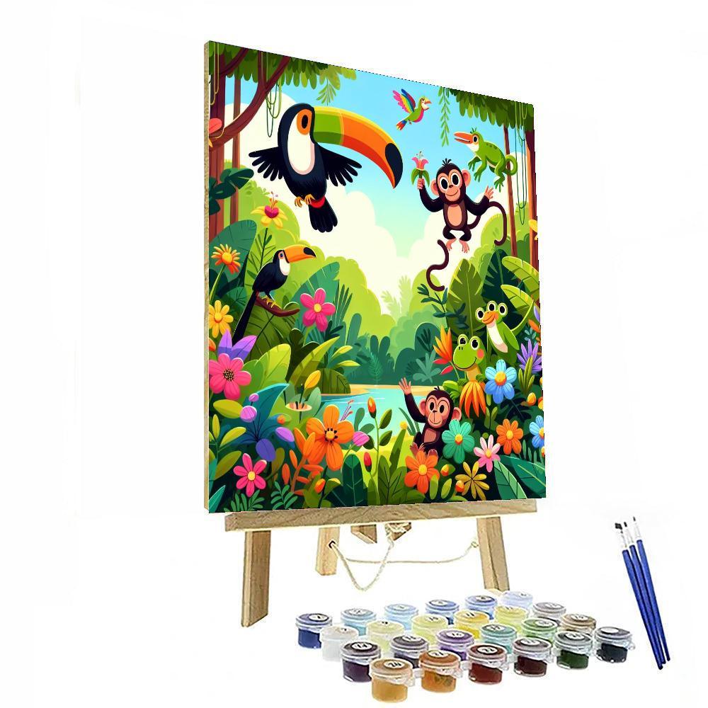 Radiant Rainforests Paint By Numbers Art