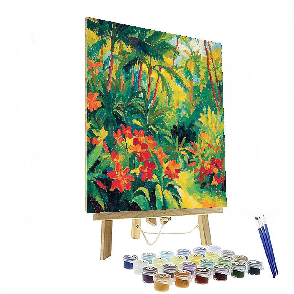 Paul Gauguin Inspired Caribbean Vibrations  Number Painting