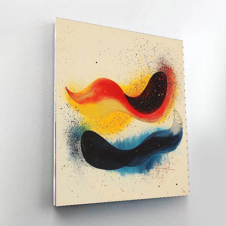 Joan Miró Inspired Organic Imaginings  Painting Number Kit