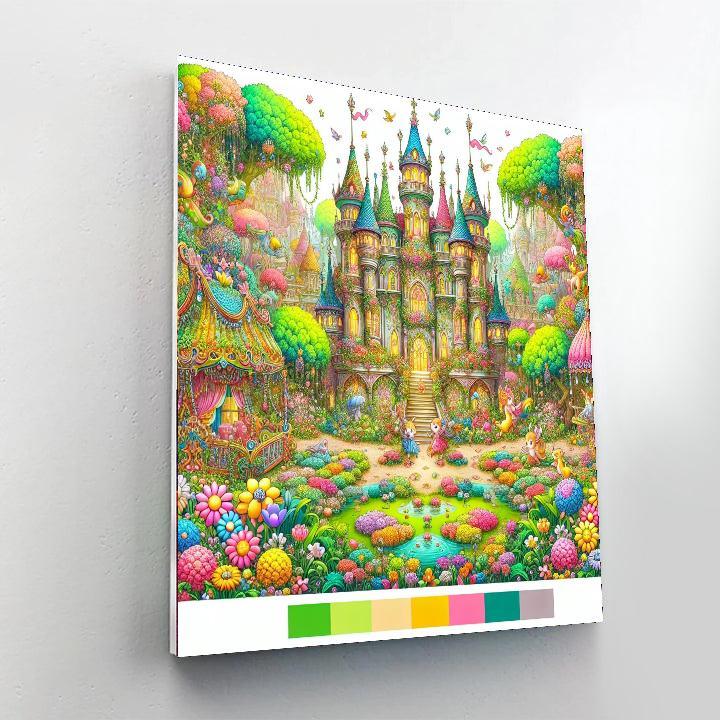 Enchanting Castle Gardens Number Painting