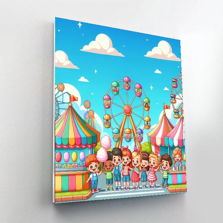 Sunny Carnival Adventure Paint By Numbers Art