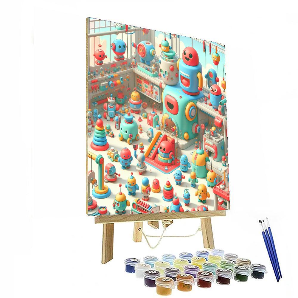 Funny Robot Factory Paint By Number