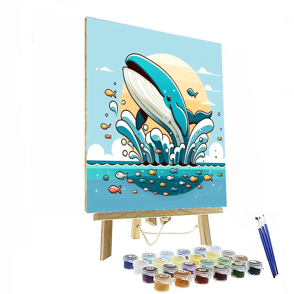 Whale's Playful Ocean Frolic Paint By Numbers Kits