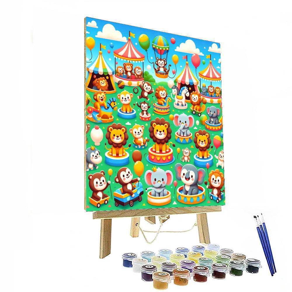 Fun At The Animal Carnival Numbered Painting Kits