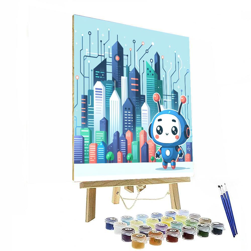 Robot's Circuit City Exploration Paint By Numbers Kits