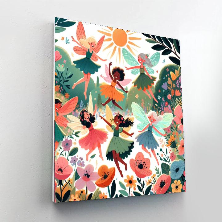 Sunny Garden Fairies Paint By Numbers Art