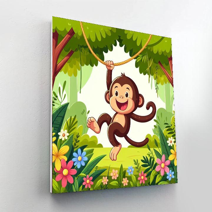 Colorful Jungle Escape Painting Number Kit