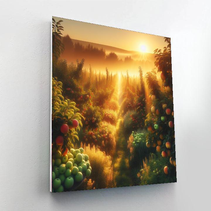 Orchard Sunrise Splendor Paint By Numbers Art
