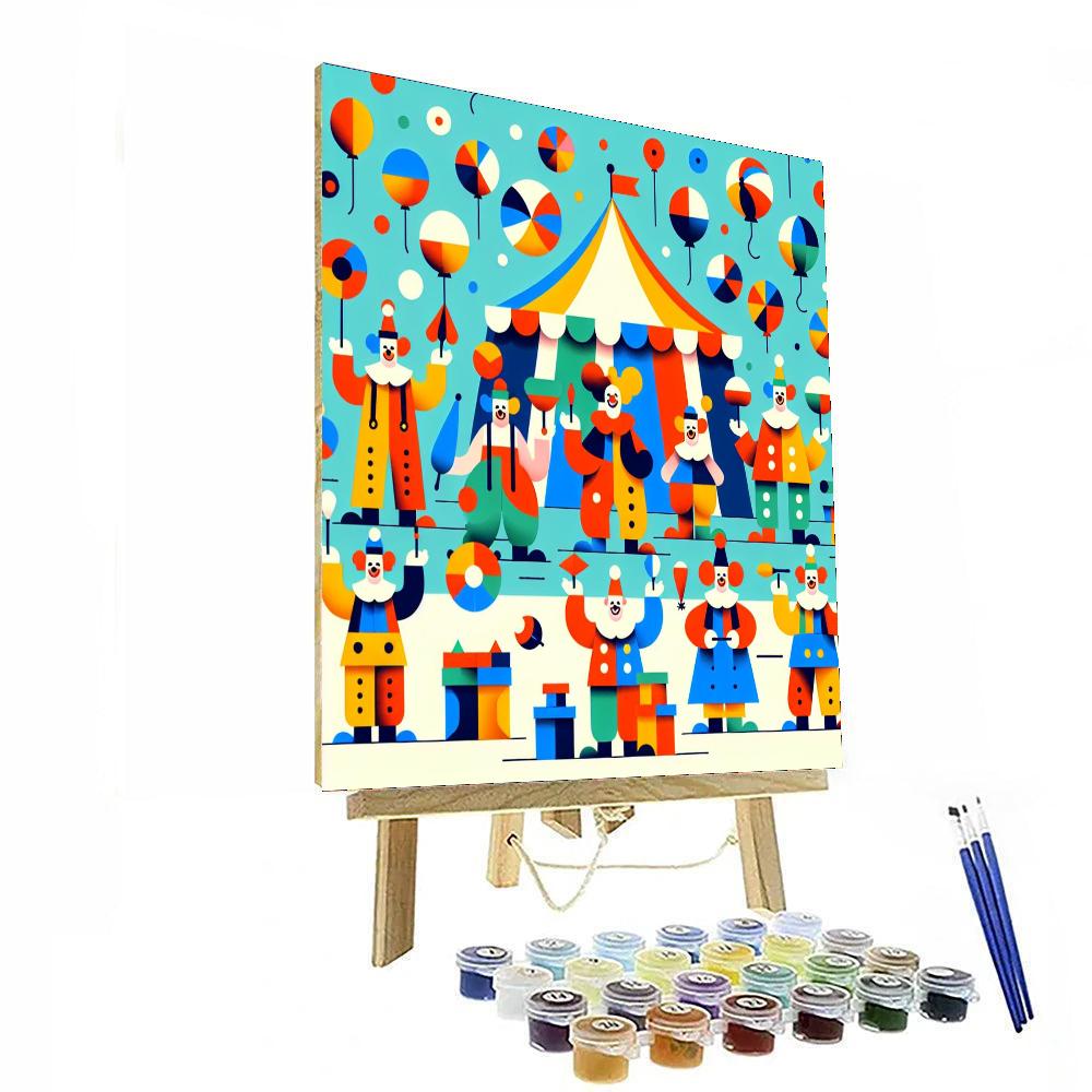 Colorful Clown Carnival Number Painting