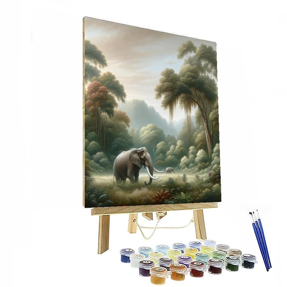 Elephant's Gentle Grace Paint By Number