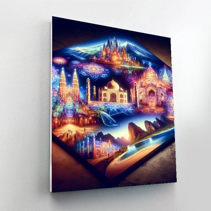 Wanderlust Travel Dreams DIY Paint By Numbers