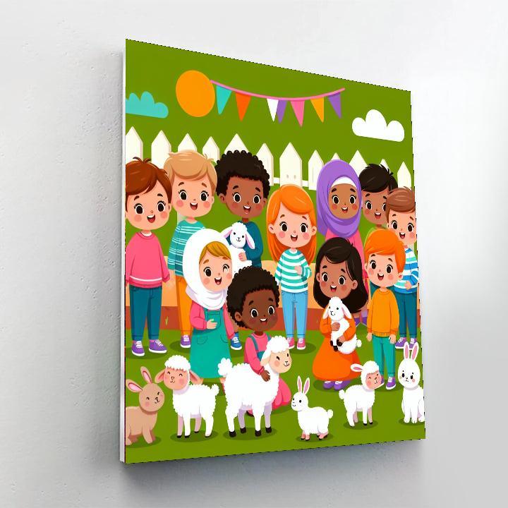 Fun At The Petting Zoo Numbered Painting Kits