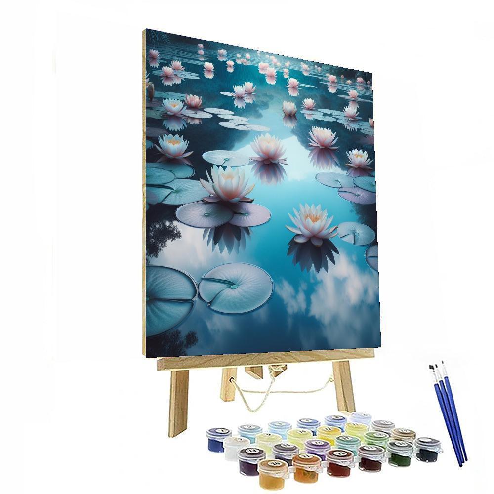 Dreamy Water Lily Pond DIY Paint By Numbers