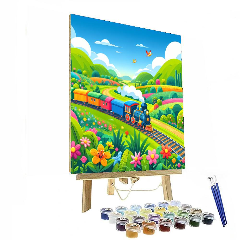 Delightful Train Journey Painting By Numbers Kit