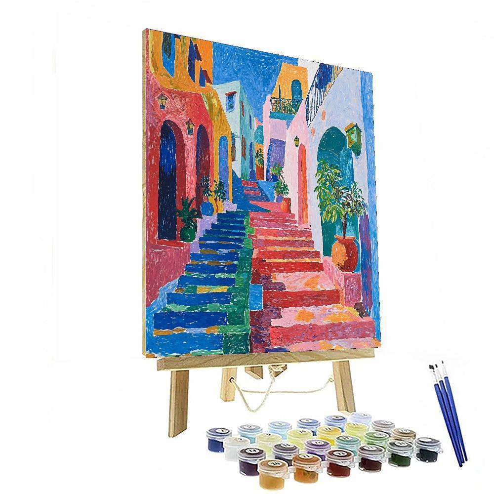 Henri Matisse Inspired Festive Urban Bazaar  Paint By Numbers Kits