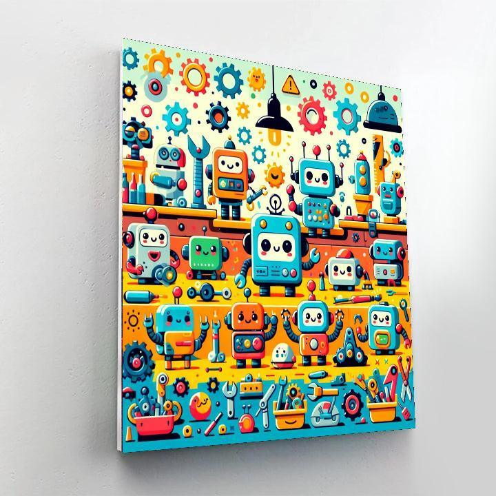 Silly Robot Inventions Paint By Numbers Art