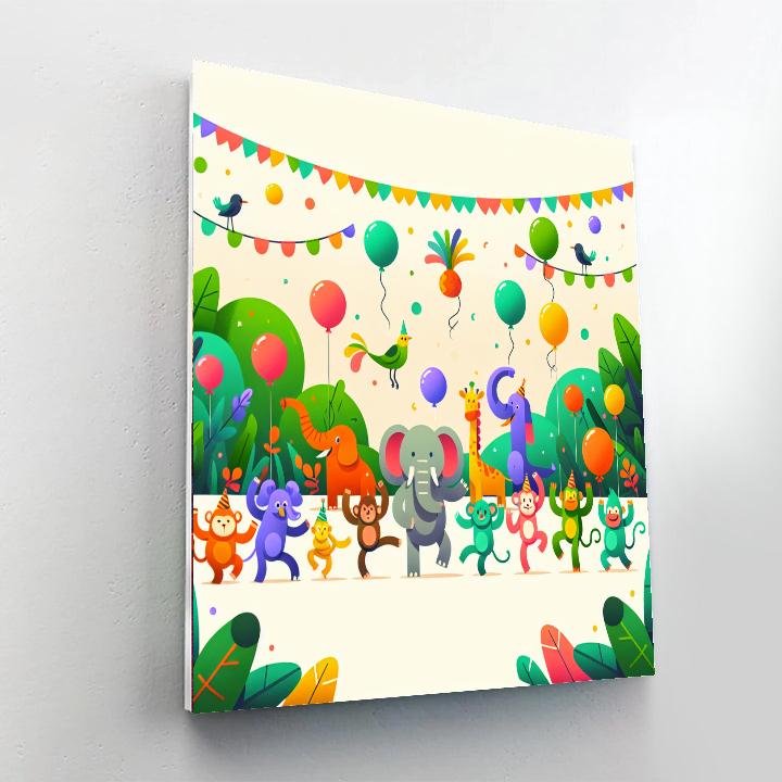 Funky Jungle Party DIY Paint By Numbers