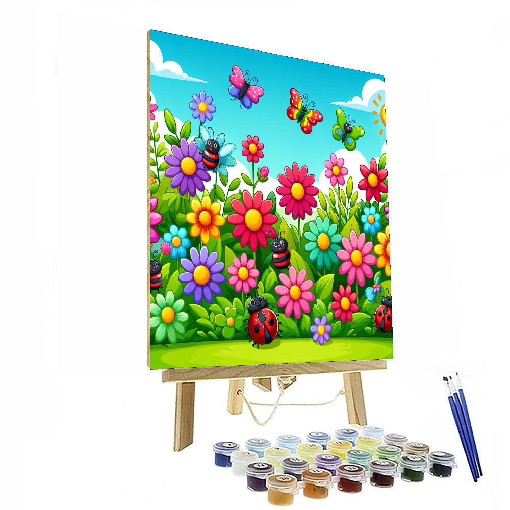 Bright Garden Blooms Paint By Color