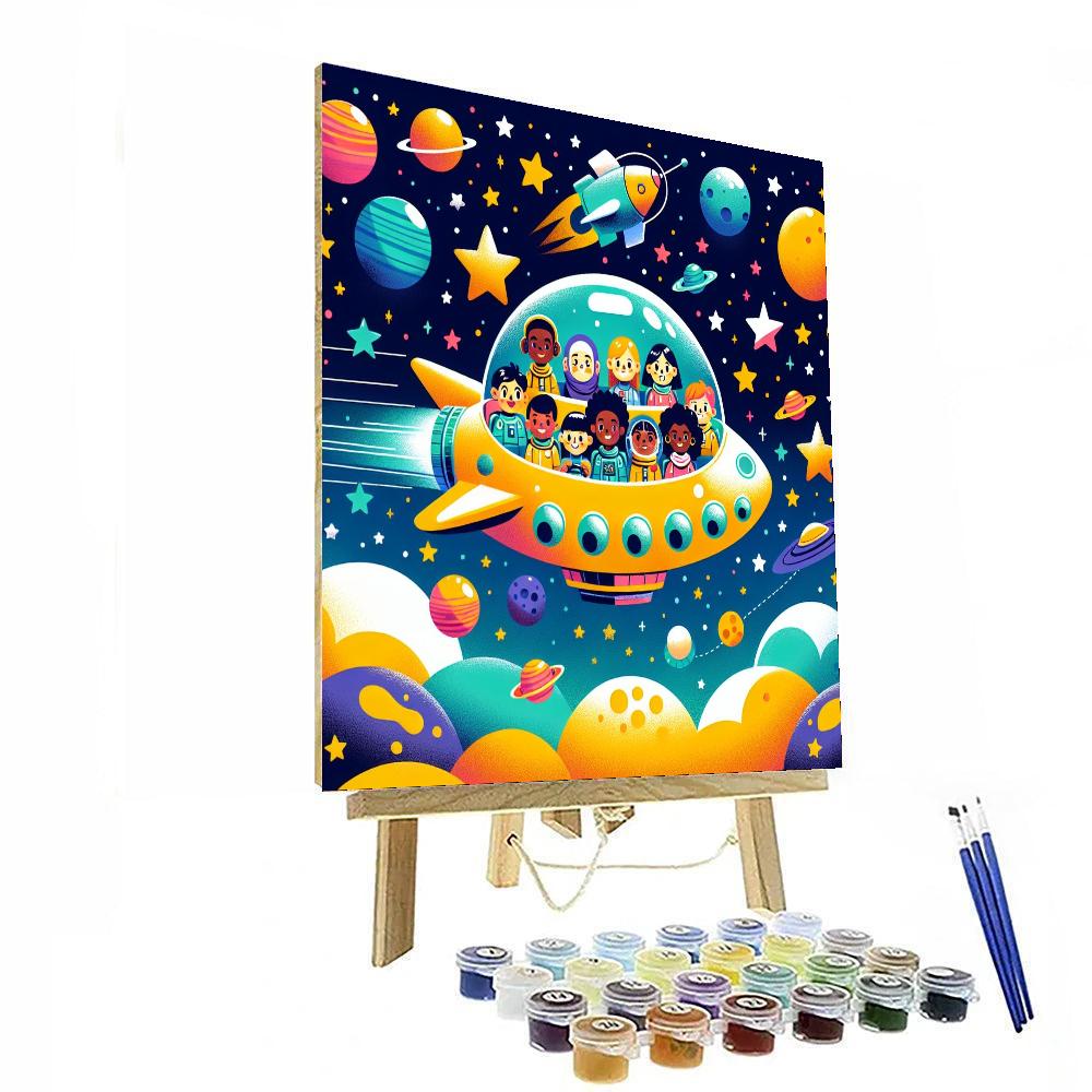 Space Voyage Pioneers Painting By Numbers Kit
