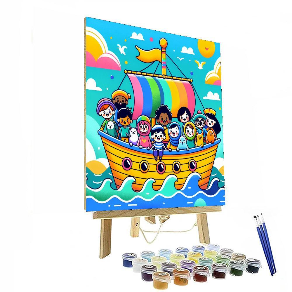 Ocean Voyage With Friends Number Painting