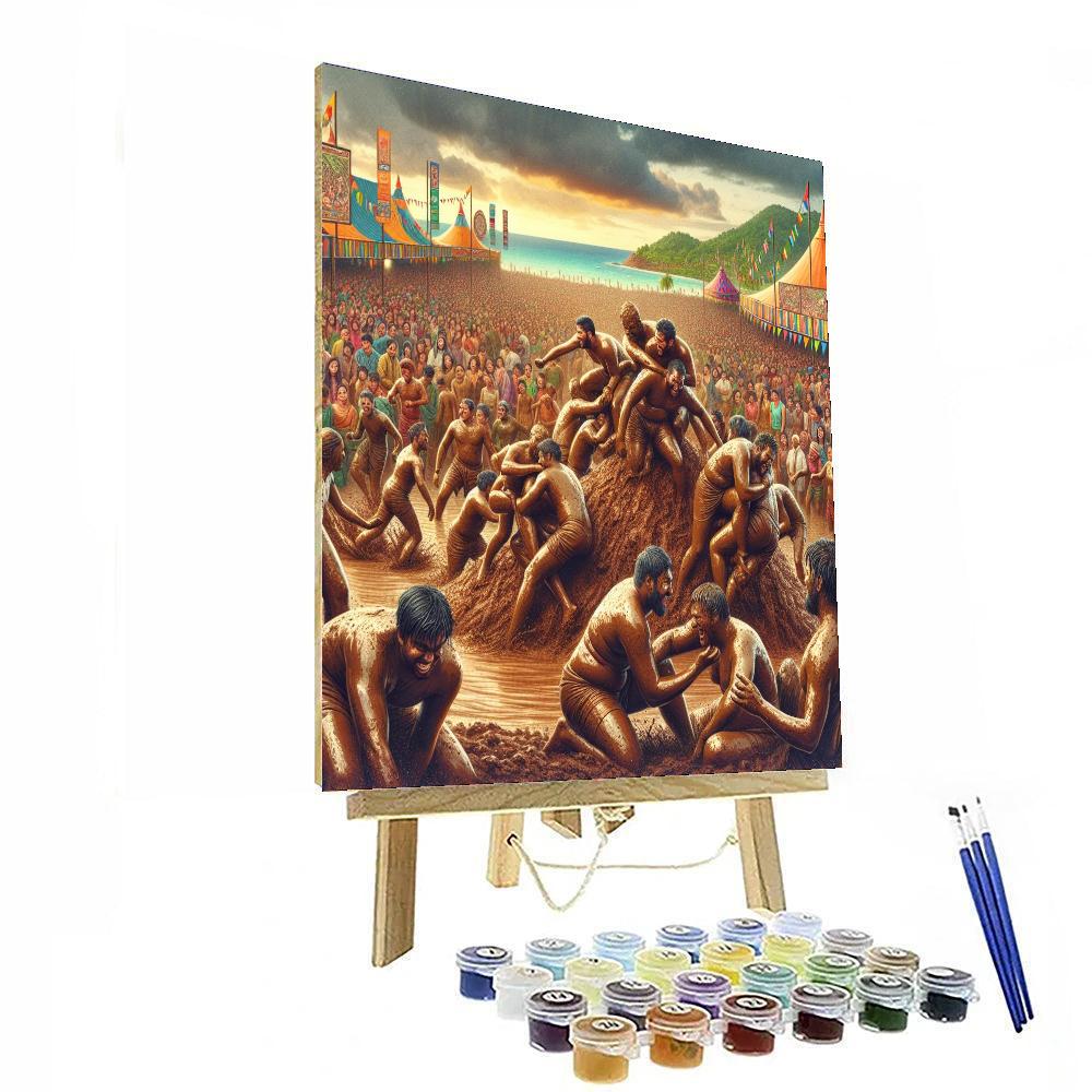The Boryeong Mud Festival Paint By Numbers Art