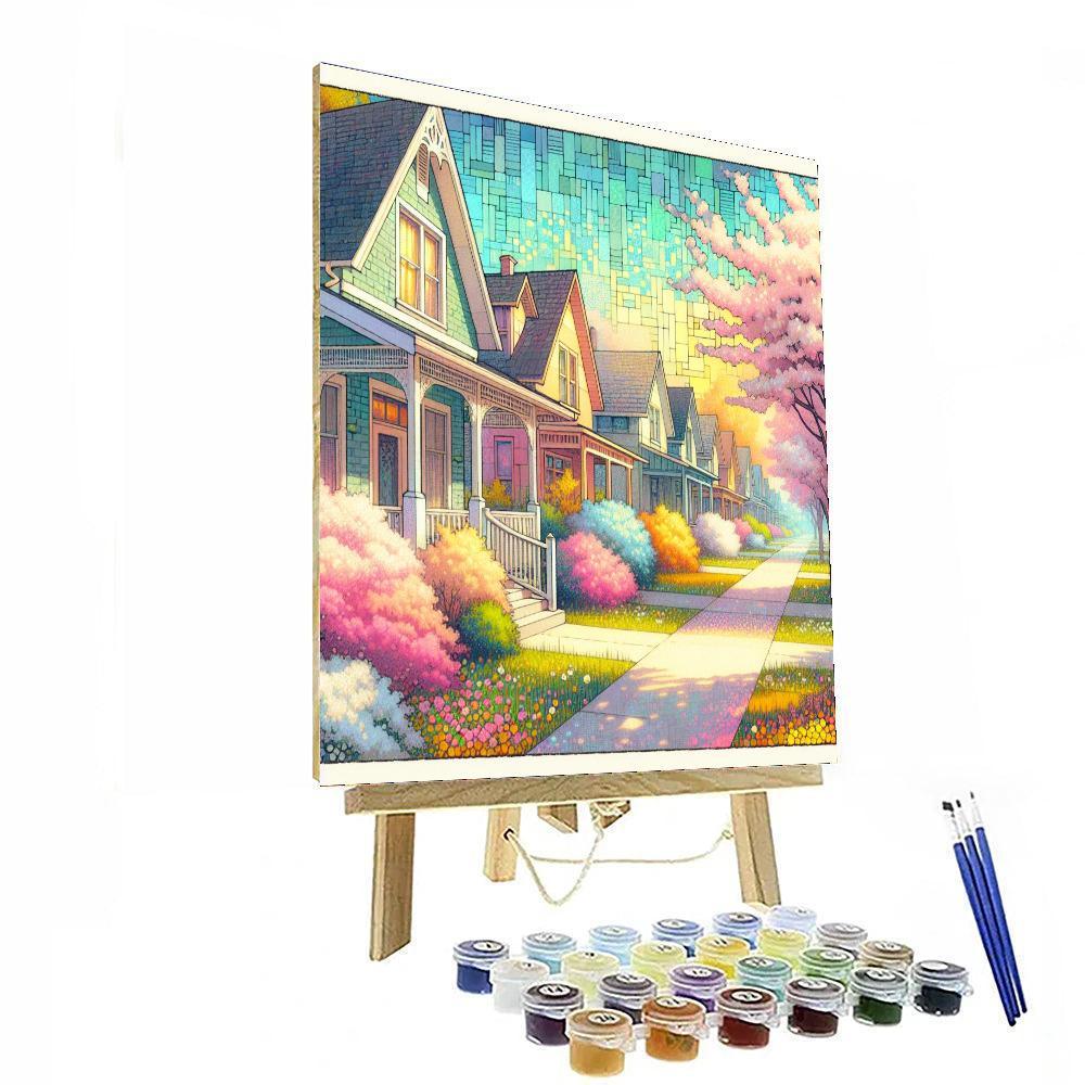 Suburban Springtime Bliss - DIY Painting By Numbers Kit – Artistry Rack