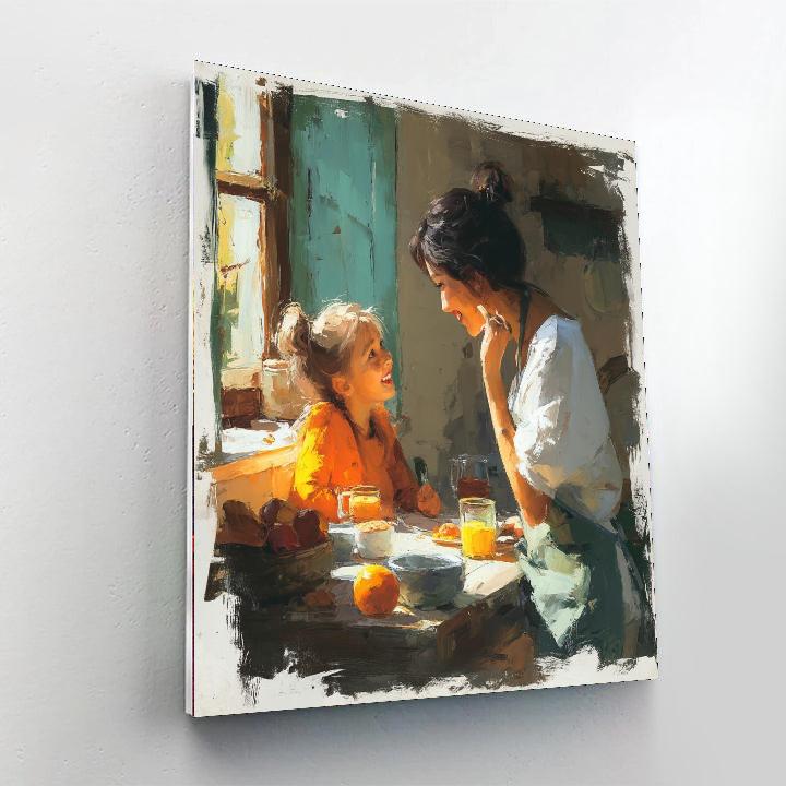 Morning Routine Together Number Painting