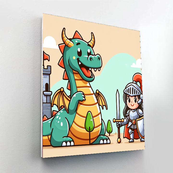 Medieval Dragon Tales Numbered Painting Kits