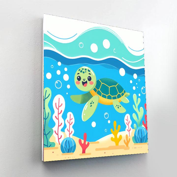 Explorer Turtle's World Number Painting