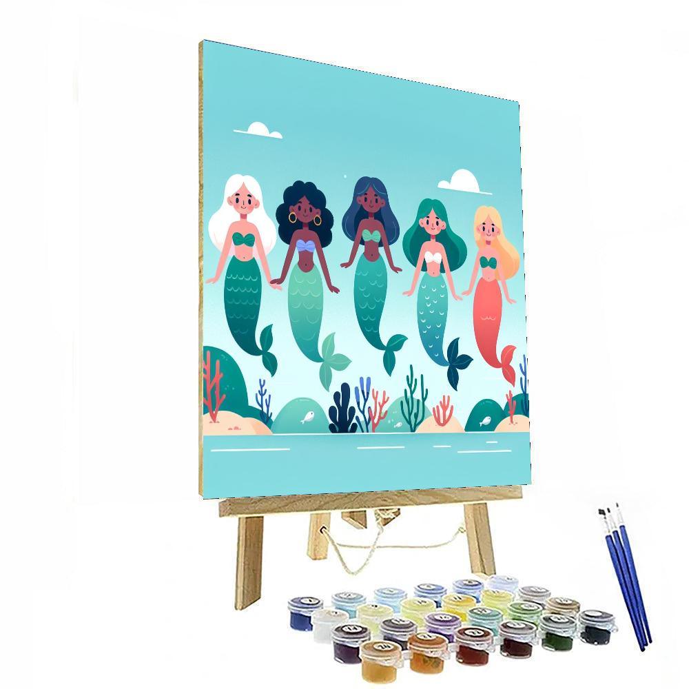 Mermaid Lagoon Exploration Numbered Painting Kits