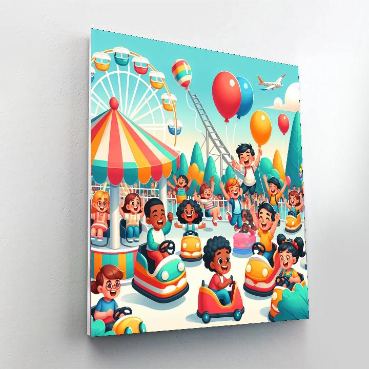 Cheerful Adventure Park Paint By Numbers Art