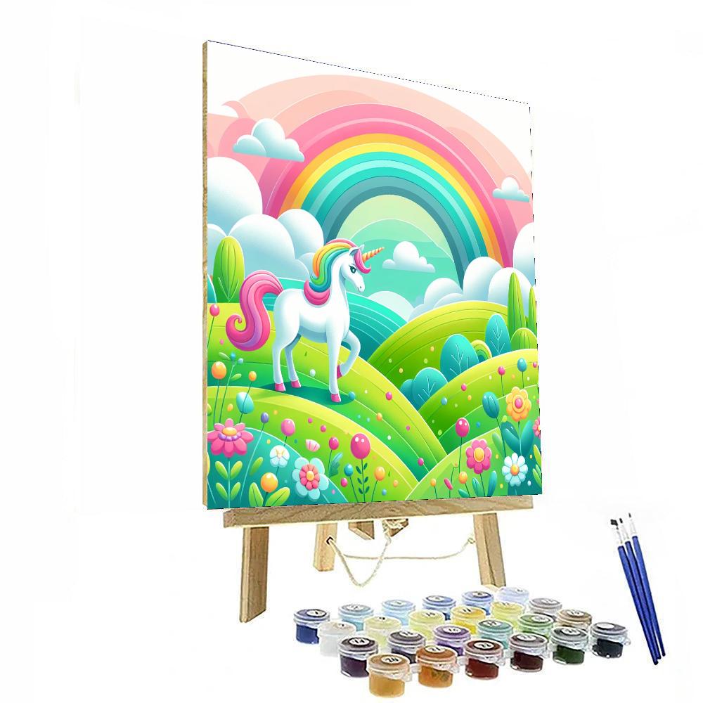 Mystical Unicorn Ranch Number Painting