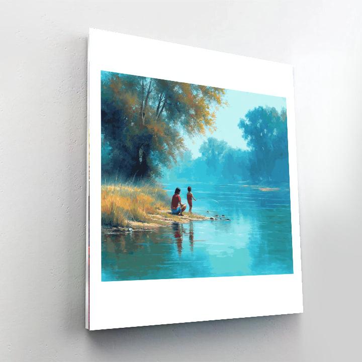 Riverbank Reflections Paint By Color